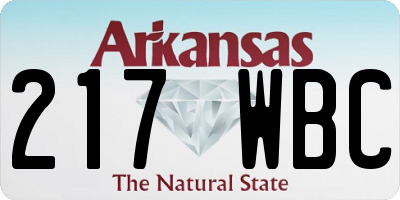 AR license plate 217WBC