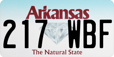 AR license plate 217WBF