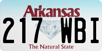 AR license plate 217WBI