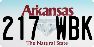 AR license plate 217WBK