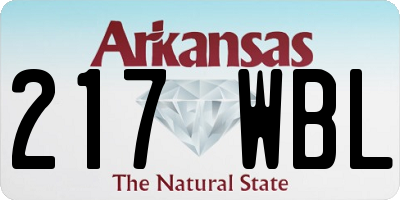 AR license plate 217WBL
