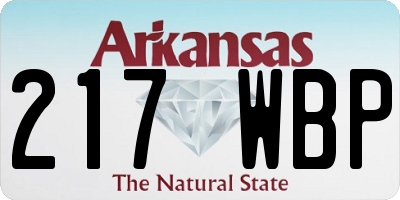 AR license plate 217WBP