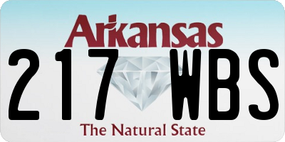 AR license plate 217WBS