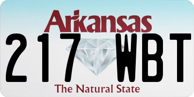 AR license plate 217WBT