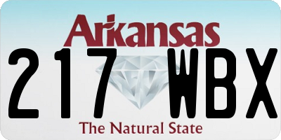 AR license plate 217WBX