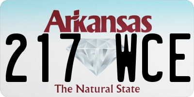 AR license plate 217WCE