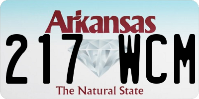 AR license plate 217WCM