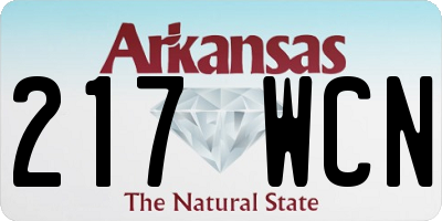 AR license plate 217WCN