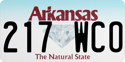 AR license plate 217WCO