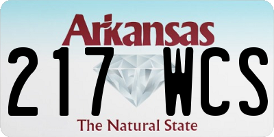 AR license plate 217WCS