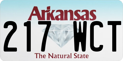 AR license plate 217WCT