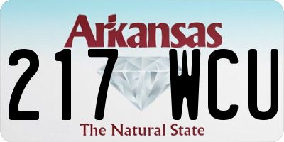 AR license plate 217WCU