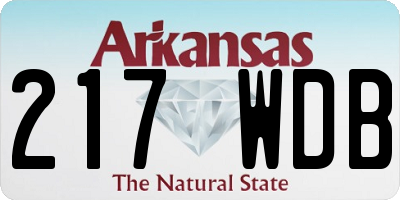AR license plate 217WDB