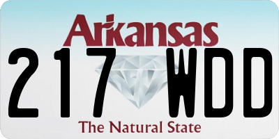 AR license plate 217WDD
