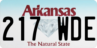 AR license plate 217WDE