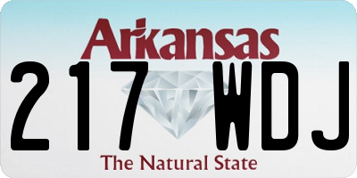 AR license plate 217WDJ