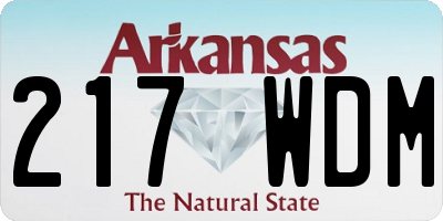 AR license plate 217WDM