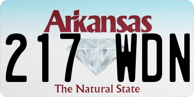 AR license plate 217WDN