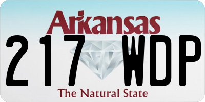 AR license plate 217WDP