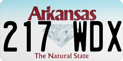 AR license plate 217WDX