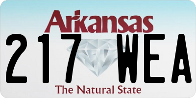 AR license plate 217WEA