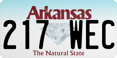AR license plate 217WEC