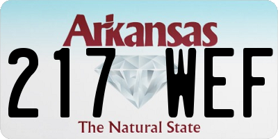 AR license plate 217WEF