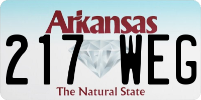 AR license plate 217WEG