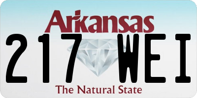 AR license plate 217WEI