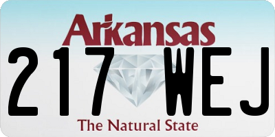 AR license plate 217WEJ