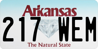AR license plate 217WEM