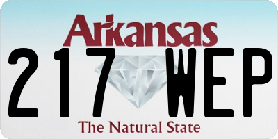 AR license plate 217WEP