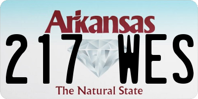 AR license plate 217WES