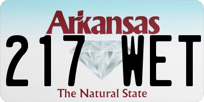 AR license plate 217WET