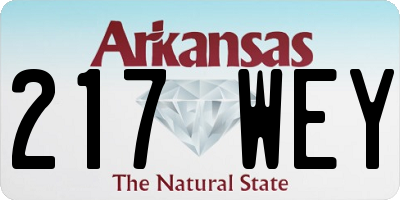 AR license plate 217WEY