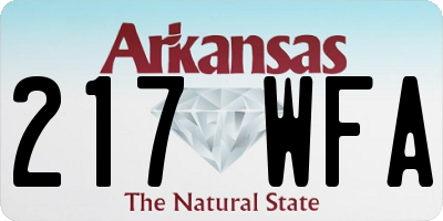 AR license plate 217WFA