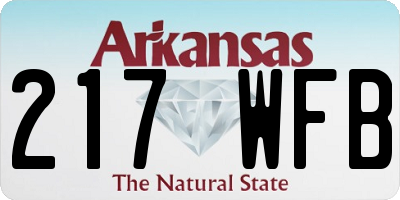 AR license plate 217WFB