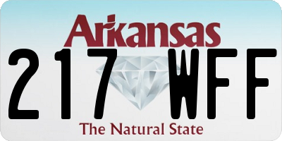 AR license plate 217WFF