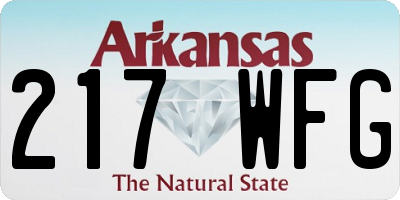AR license plate 217WFG