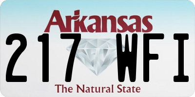 AR license plate 217WFI