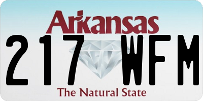 AR license plate 217WFM