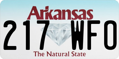 AR license plate 217WFO