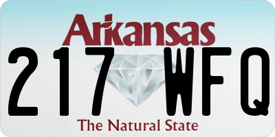 AR license plate 217WFQ