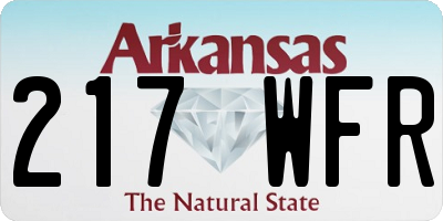 AR license plate 217WFR