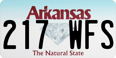 AR license plate 217WFS