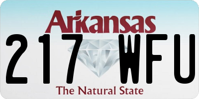 AR license plate 217WFU