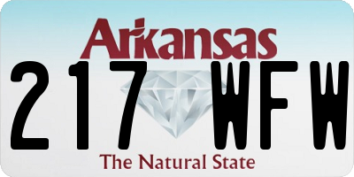AR license plate 217WFW
