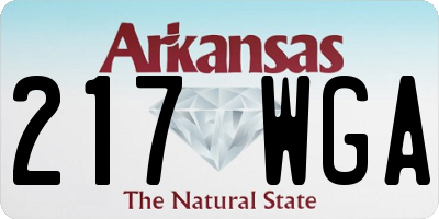 AR license plate 217WGA