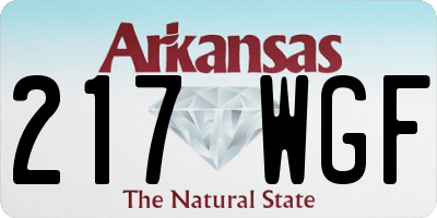 AR license plate 217WGF