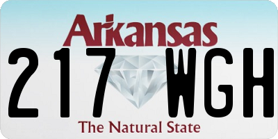 AR license plate 217WGH